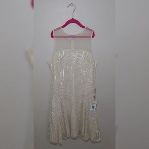 Gorgeous embellished sequin silk parker dress
